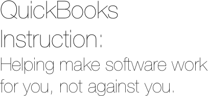 QuickBooks Instruction: